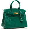 Hermès Birkin 30 Vert Emerald Lisse Crocodile Niloticus GHW