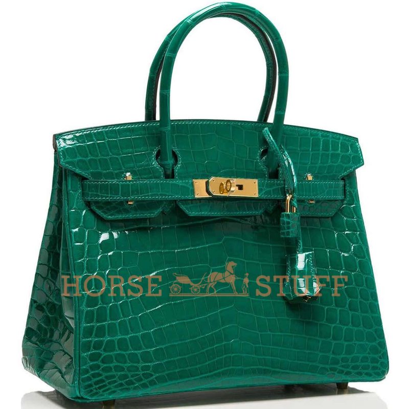 Hermès Birkin 30 Vert Emerald Lisse Crocodile Niloticus GHW