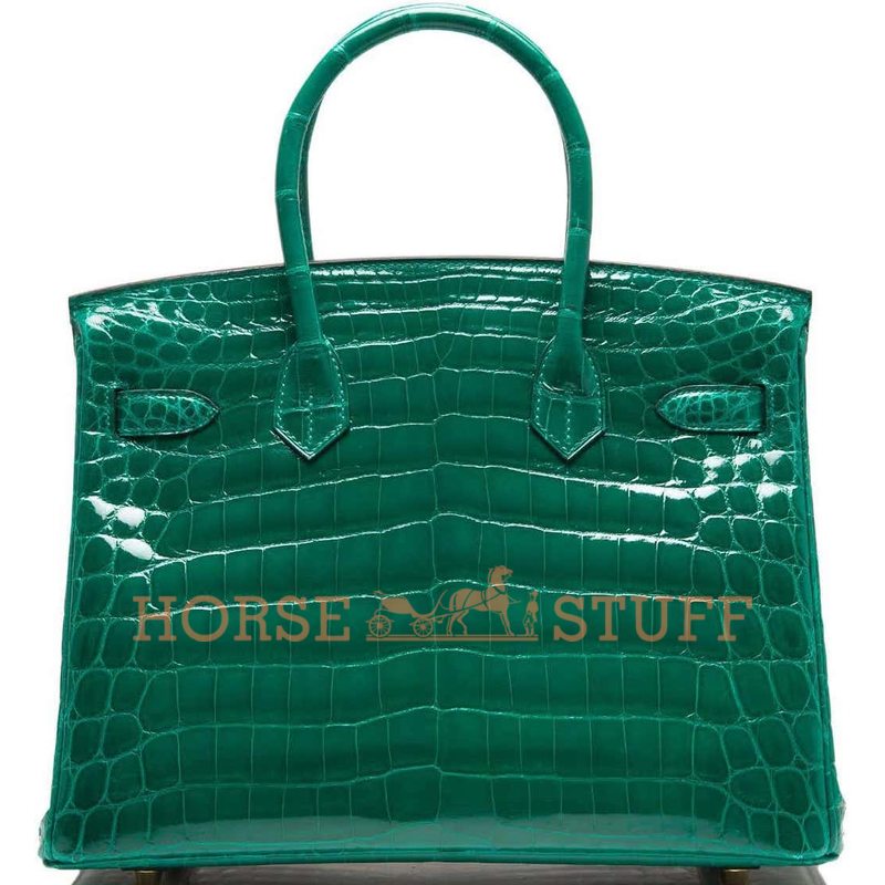 Hermès Birkin 30 Vert Emerald Lisse Crocodile Niloticus GHW