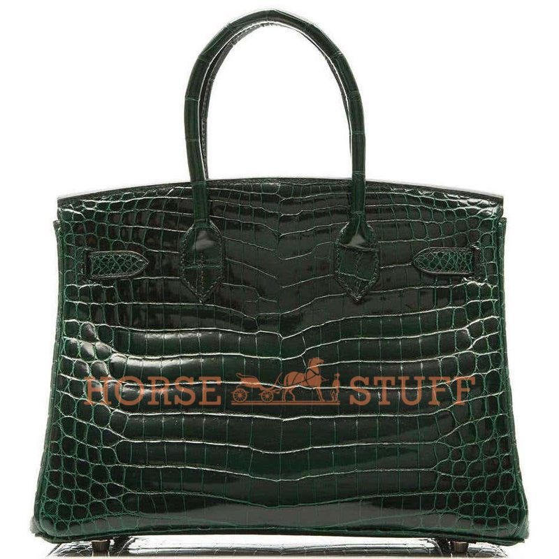 Hermès Birkin 30 Vert Fonce Lisse Crocodile Niloticus PHW