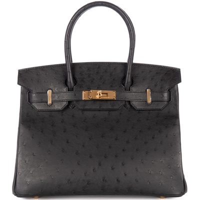 Hermès Birkin 30 Black Ostrich GHW