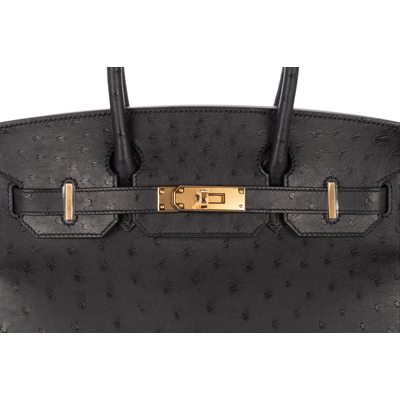 Hermès Birkin 30 Black Ostrich GHW