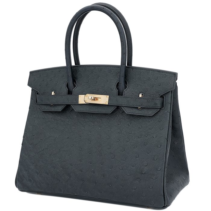 black ostrich birkin bag