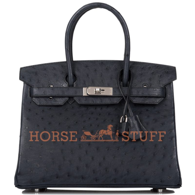 Hermès Birkin 30 Blue Indigo Ostrich PHW