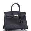 Hermès Birkin 30 Blue Indigo Ostrich PHW