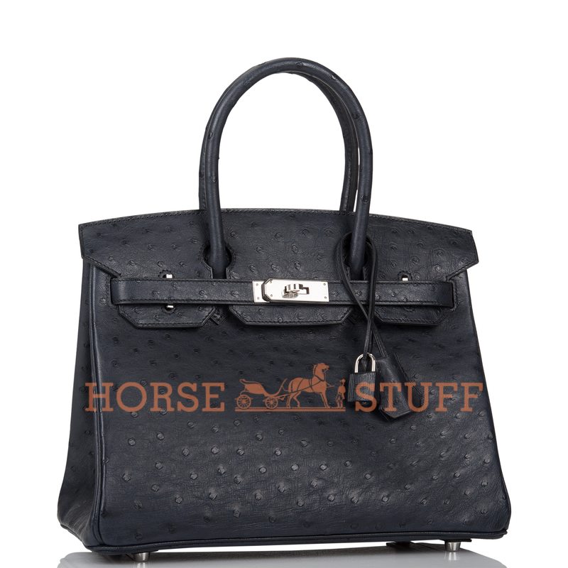 Hermès Birkin 30 Blue Indigo Ostrich PHW