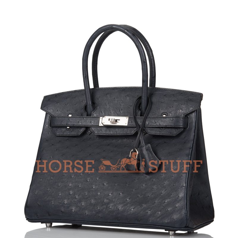 Hermès Birkin 30 Blue Indigo Ostrich PHW