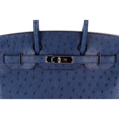 Hermès Birkin 30 Blue Sapphire Ostrich PHW