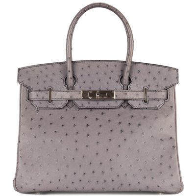 Hermès Birkin 30 Gris Agate Ostrich PHW