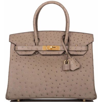 Hermès Birkin 30 Gris Asphalt Ostrich GHW