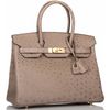 Hermès Birkin 30 Gris Asphalt Ostrich GHW