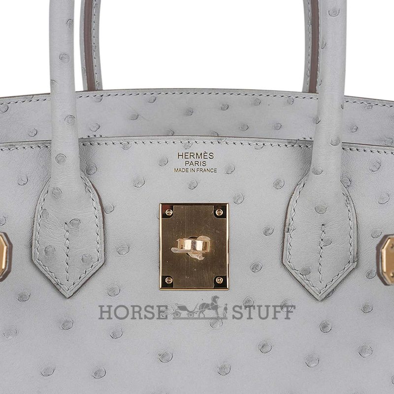 Hermès Birkin 30 Gris Perle Ostrich GHW