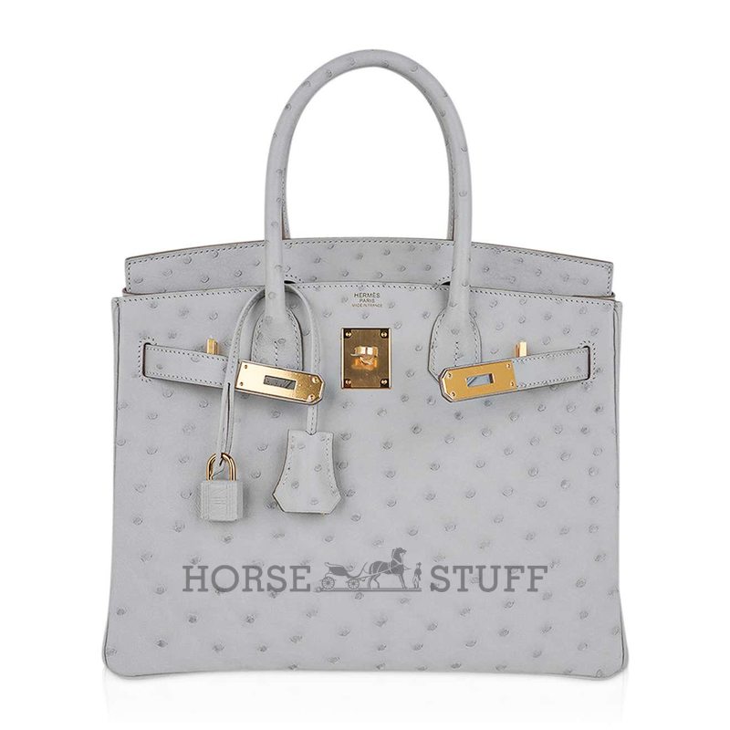 Hermès Birkin 30 Gris Perle Ostrich GHW