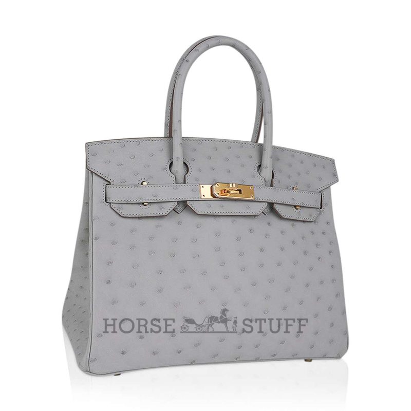 Hermès Birkin 30 Gris Perle Ostrich GHW