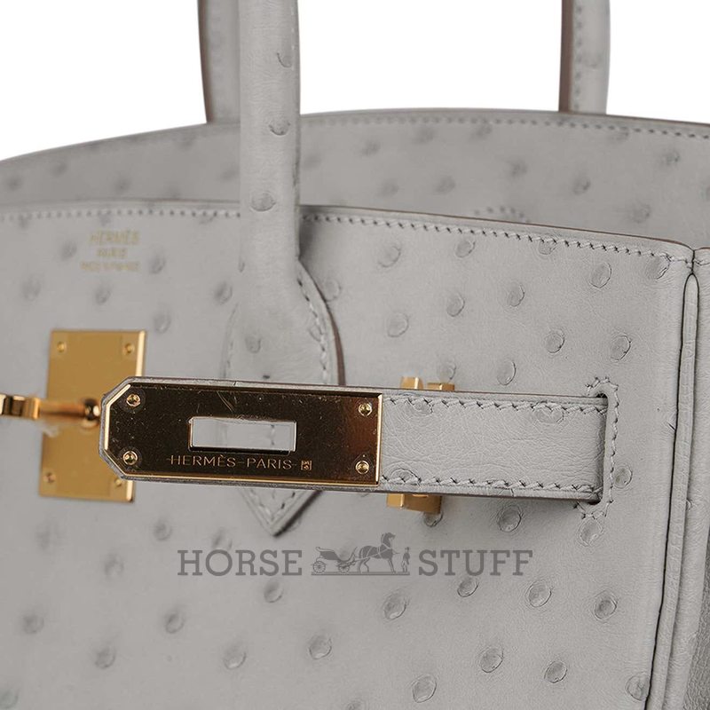 Hermès Birkin 30 Gris Perle Ostrich GHW