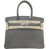 Hermès Birkin 30 Gris Tourterelle Ostrich PHW