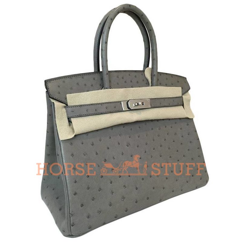 Hermès Birkin 30 Gris Tourterelle Ostrich PHW