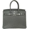 Hermès Birkin 30 Gris Tourterelle Ostrich PHW