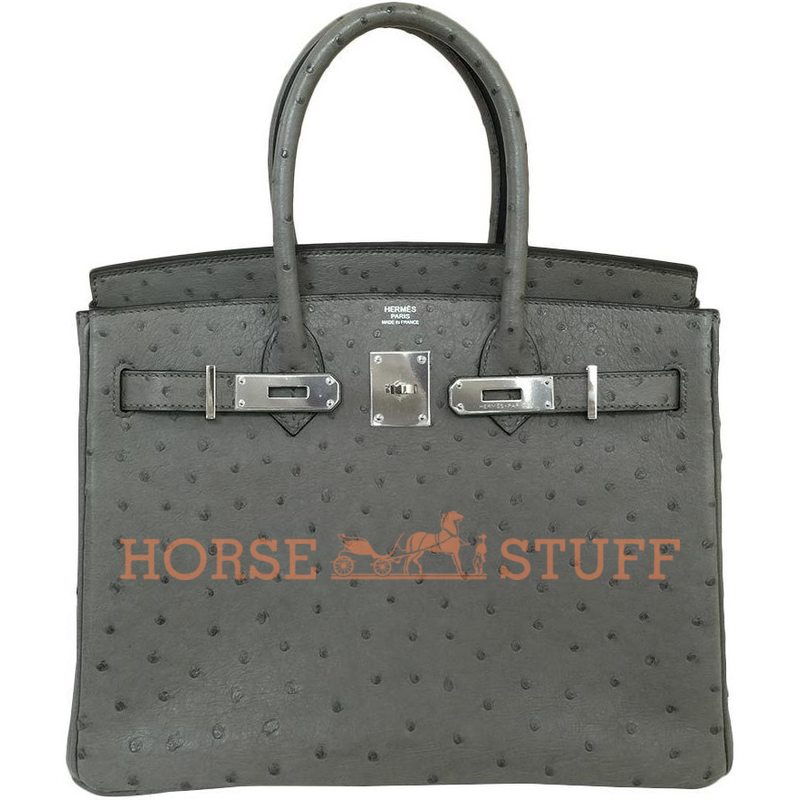 Hermès Birkin 30 Gris Tourterelle Ostrich PHW