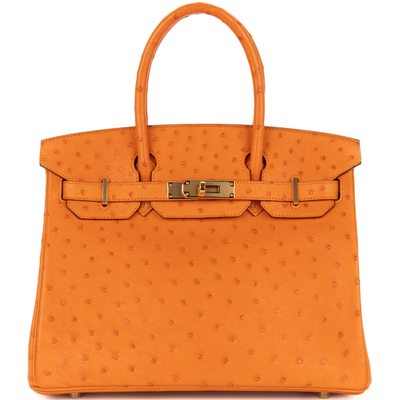 Hermès Birkin 30 Orange Ostrich GHW