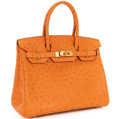 Hermès Birkin 30 Orange Ostrich GHW
