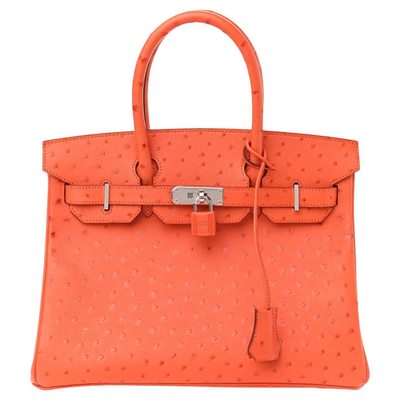 Hermès Birkin 30 Orange Ostrich PHW