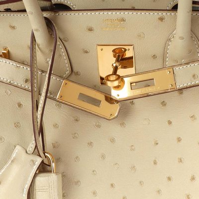 Hermès Birkin 30 Parchemin Ostrich GHW
