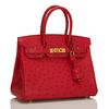 Hermès Birkin 30 Rouge Vif Ostrich GHW