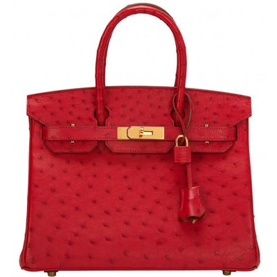 Hermès Birkin 30 Rouge Vif Ostrich GHW