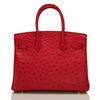 Hermès Birkin 30 Rouge Vif Ostrich GHW