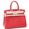 Hermès Birkin 30 Rouge Vif Ostrich PHW