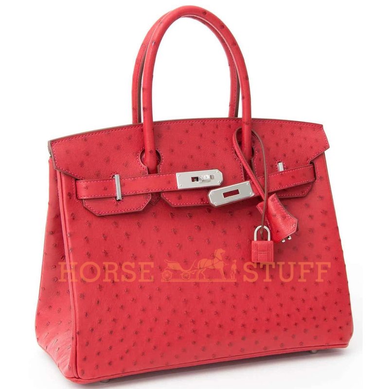 Hermès Birkin 30 Rouge Vif Ostrich PHW