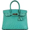 Hermès Birkin 30 Vert Verone Ostrich GHW