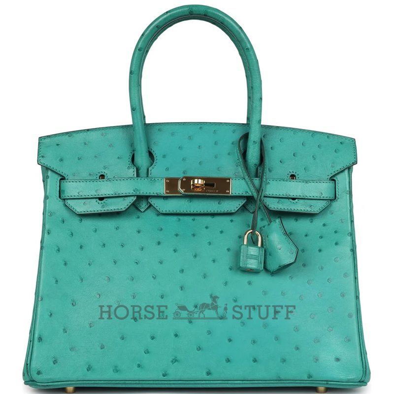 Hermès Birkin 30 Vert Verone Ostrich GHW