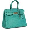 Hermès Birkin 30 Vert Verone Ostrich GHW