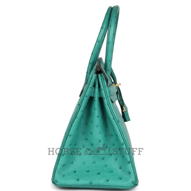 Hermès Birkin 30 Vert Verone Ostrich GHW