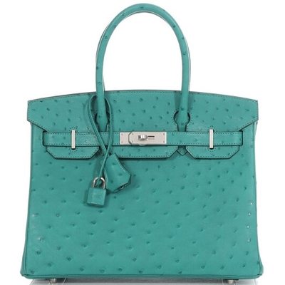 Hermès Birkin 30 Vert Verone Ostrich PHW