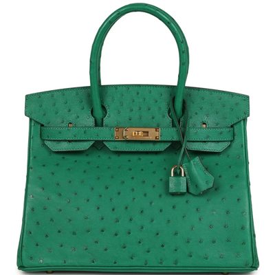Hermès Birkin 30 Vert Vertigo Ostrich GHW