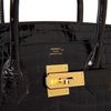 Hermès Birkin 30 Black Lisse Crocodile Porosus GHW