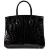 Hermès Birkin 30 Black Lisse Crocodile Porosus PHW