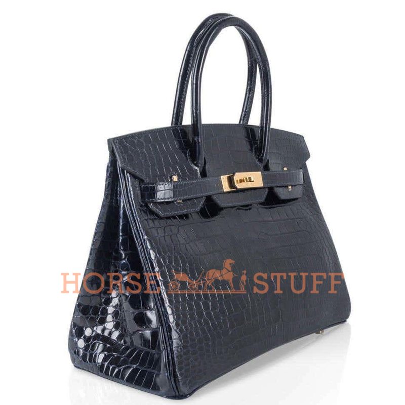 Hermès Birkin 30 Blue Marine Lisse Crocodile Porosus GHW