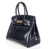 Hermès Birkin 30 Blue Marine Lisse Crocodile Porosus GHW