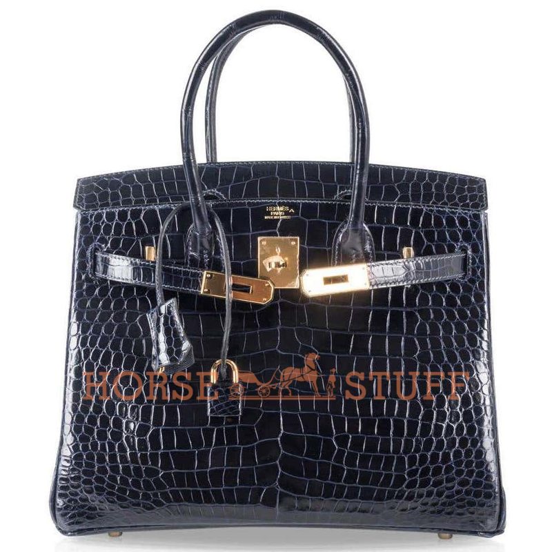 Hermès Birkin 30 Blue Marine Lisse Crocodile Porosus GHW