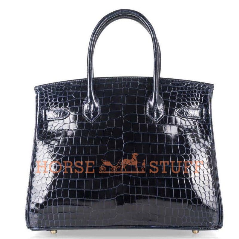 Hermès Birkin 30 Blue Marine Lisse Crocodile Porosus GHW