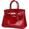 Hermès Birkin 30 Braise Shiny Crocodile Porosus GHW