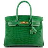 Hermès Birkin 30 Cactus Lisse Crocodile Porosus GHW