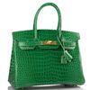 Hermès Birkin 30 Cactus Lisse Crocodile Porosus GHW