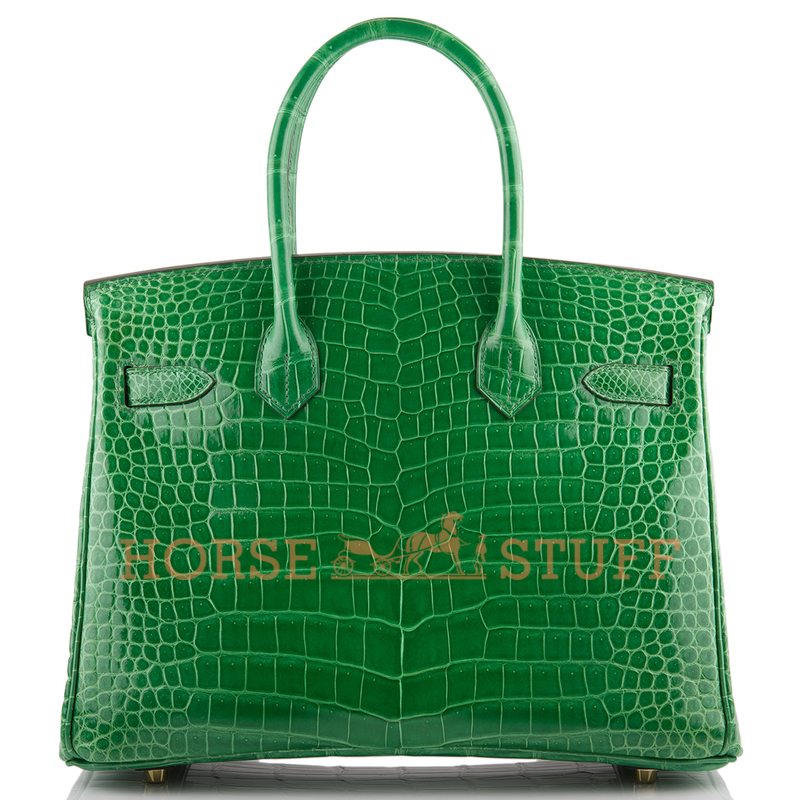 Hermès Birkin 30 Cactus Lisse Crocodile Porosus GHW