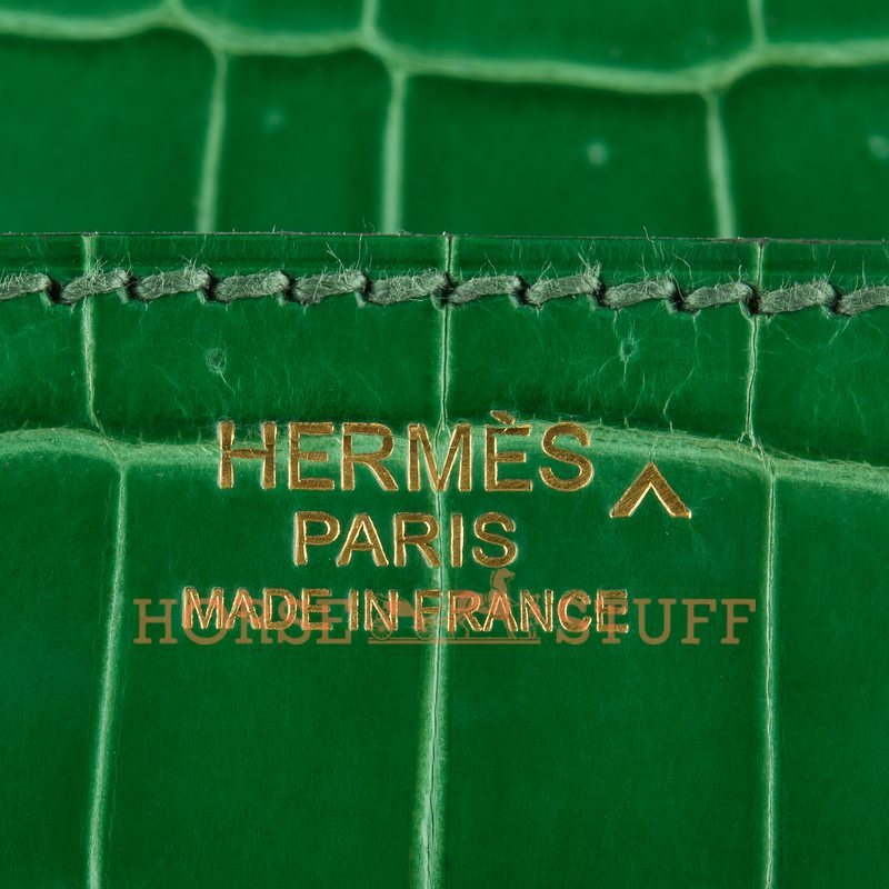 Hermès Birkin 30 Cactus Lisse Crocodile Porosus GHW