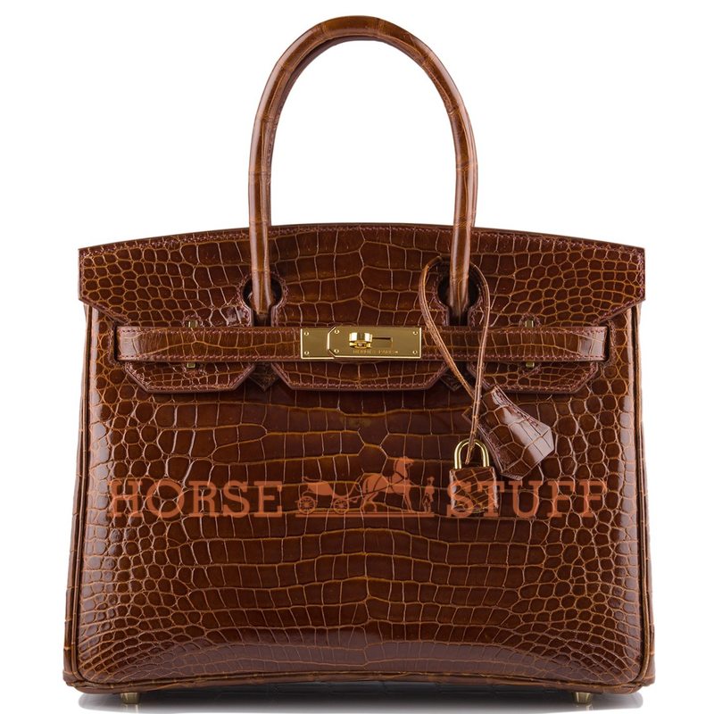 Hermès Birkin 30 Miel Lisse Crocodile Porosus GHW